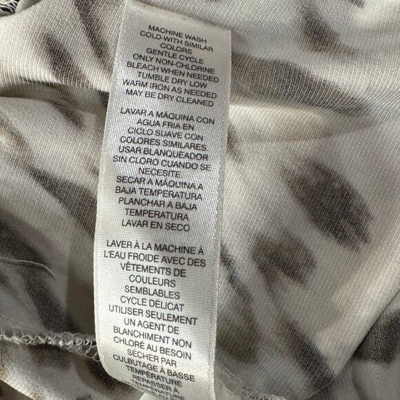 Chico’s SZ 2 (Large) Crop Pants Animal Print Stretch Elastic Waist Hi-Rise Brown - Picture 7 of 7